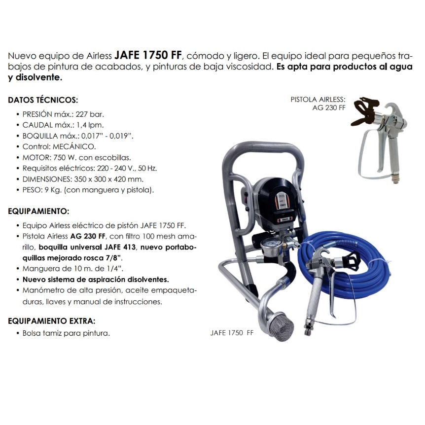 Equipo Airless JAFE 1750 FF