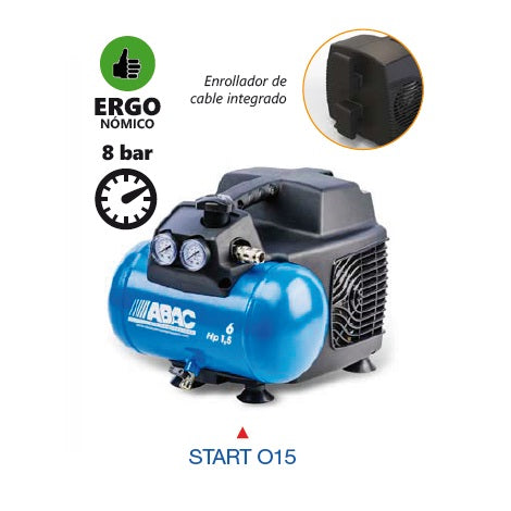 Compresor ABAC SUITCASE 6 Sin Aceite 1,5 HP 6L 8 Bar