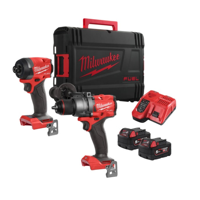 Pack Milwaukee M18 FPP2A3-502X - Taladro FPD3 + Atornillador FID3 FUEL