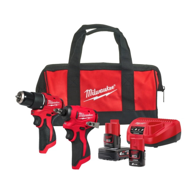 Pack Milwaukee M12 Subcompacto: Taladro + Atornillador de Impacto
